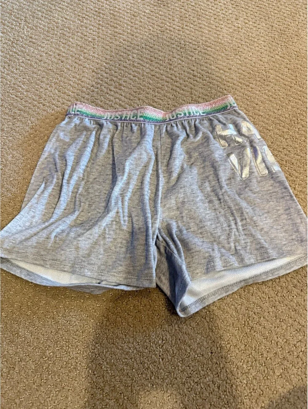 Justice size 14/16 happy vibes shorts